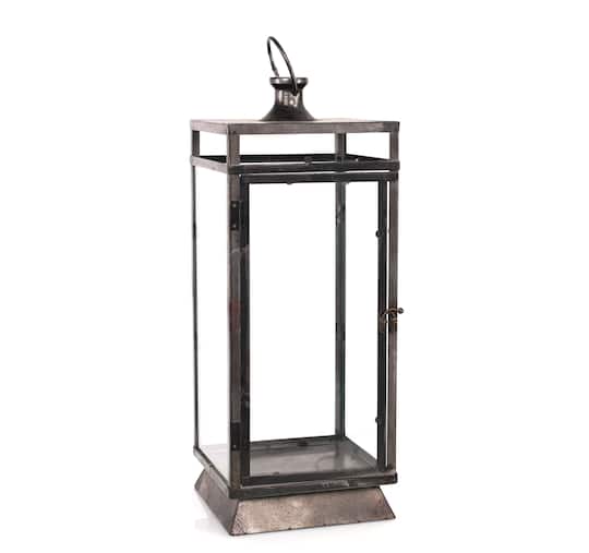 21.5" Black Metal Lantern